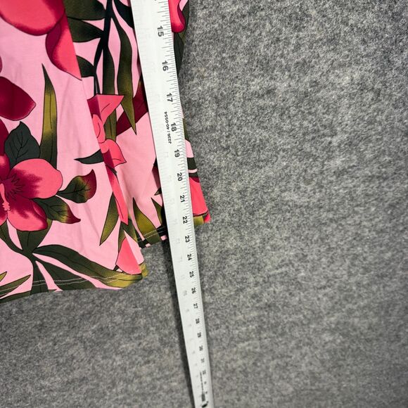 Croft & Barrow Tankini Top Women 18W Plus Pink Floral Sleeveless Push Up Lined - Picture 6 of 7